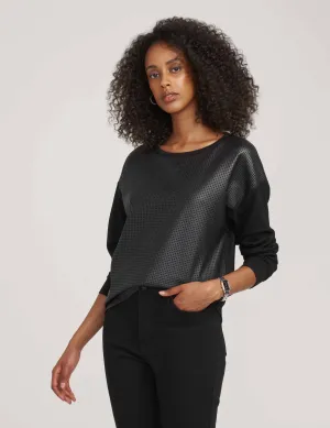 Long Sleeve Serenity Faux Leather Top- Sale