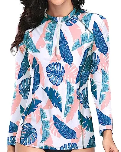 Long Sleeved Swimsuit Rash Guard Shirt Tops