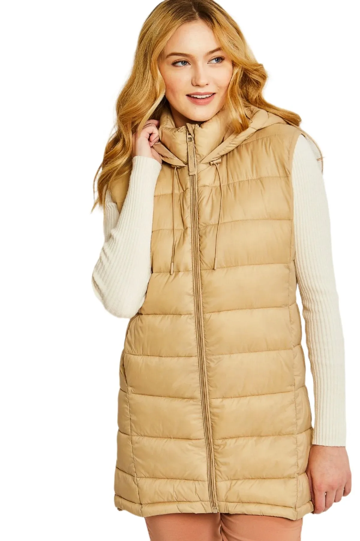 Love Tree Hoodie Puffer Vest 5067VY