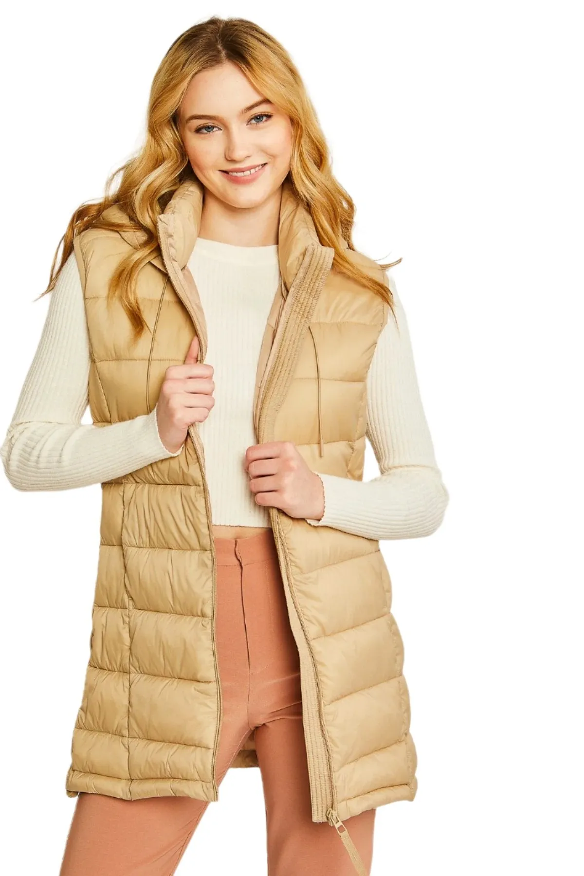 Love Tree Hoodie Puffer Vest 5067VY