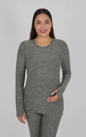 Maternity Heathered Long Sleeve Top