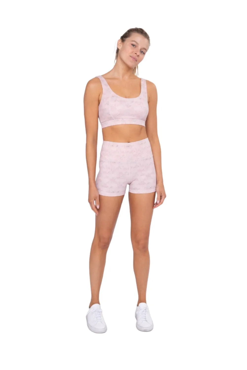 Mono B Geometric Diamond Grid Active Shorts APH-B0190