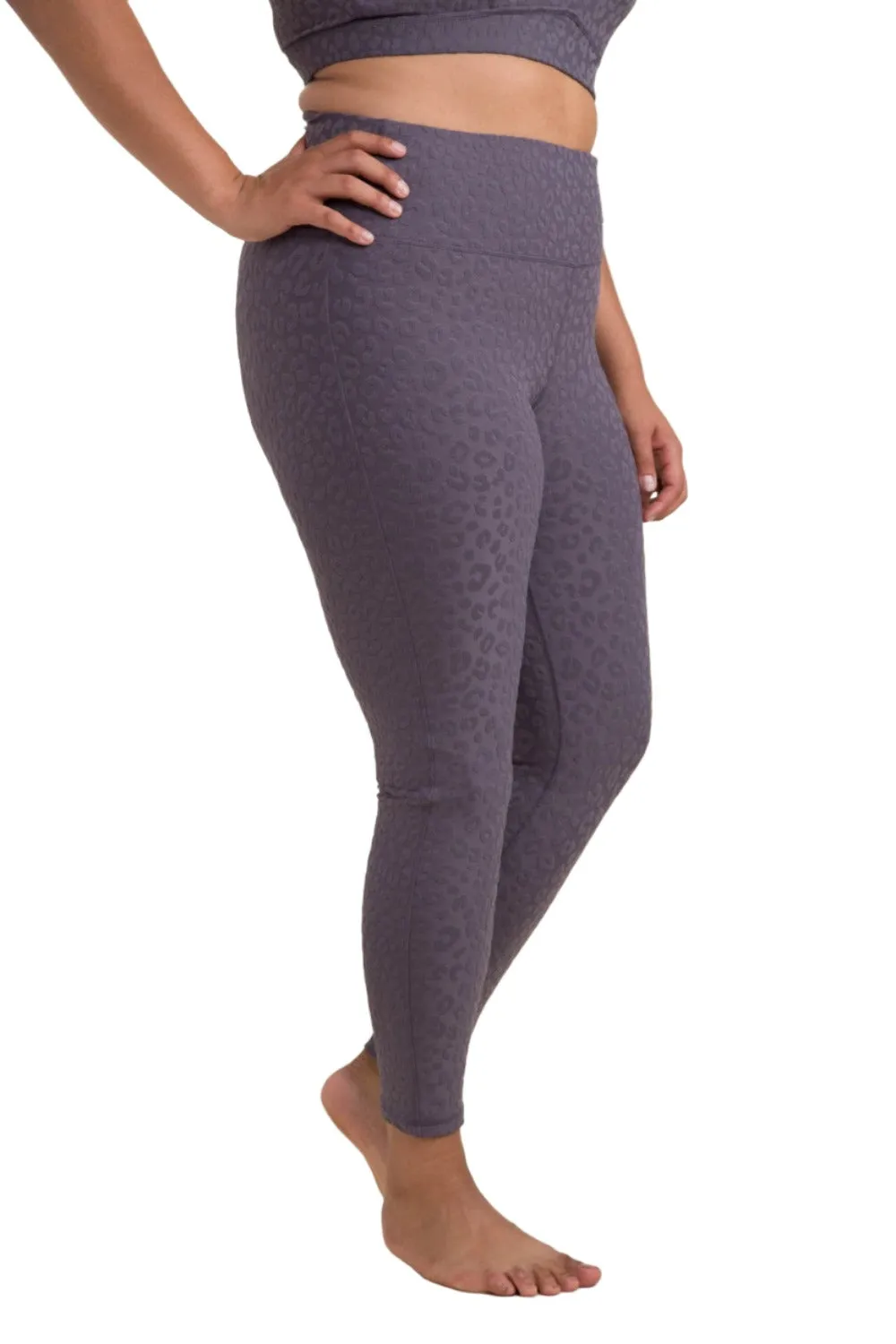 Mono B Leopard Jacquard High-Waist Leggings APH8029
