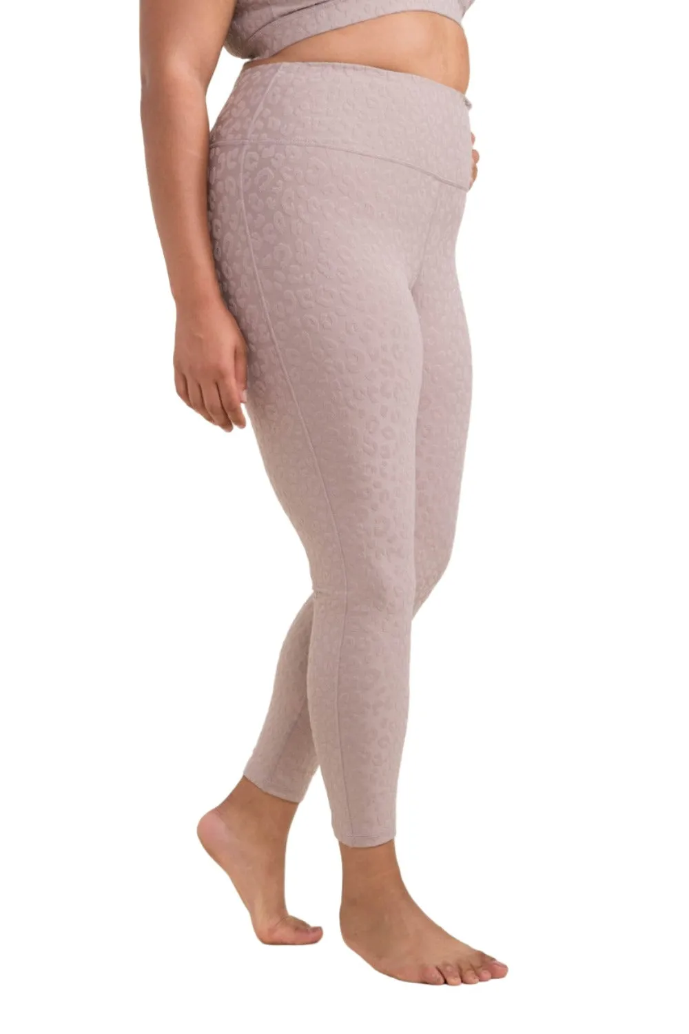Mono B Leopard Jacquard High-Waist Leggings APH8029