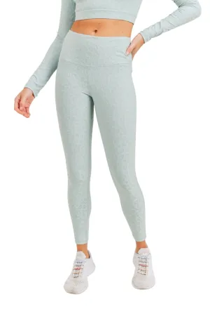 Mono B Leopard Jacquard High-Waist Leggings APH8029