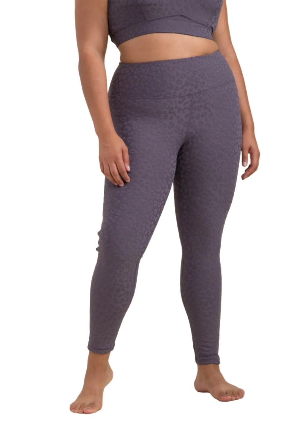Mono B Leopard Jacquard High-Waist Leggings APH8029