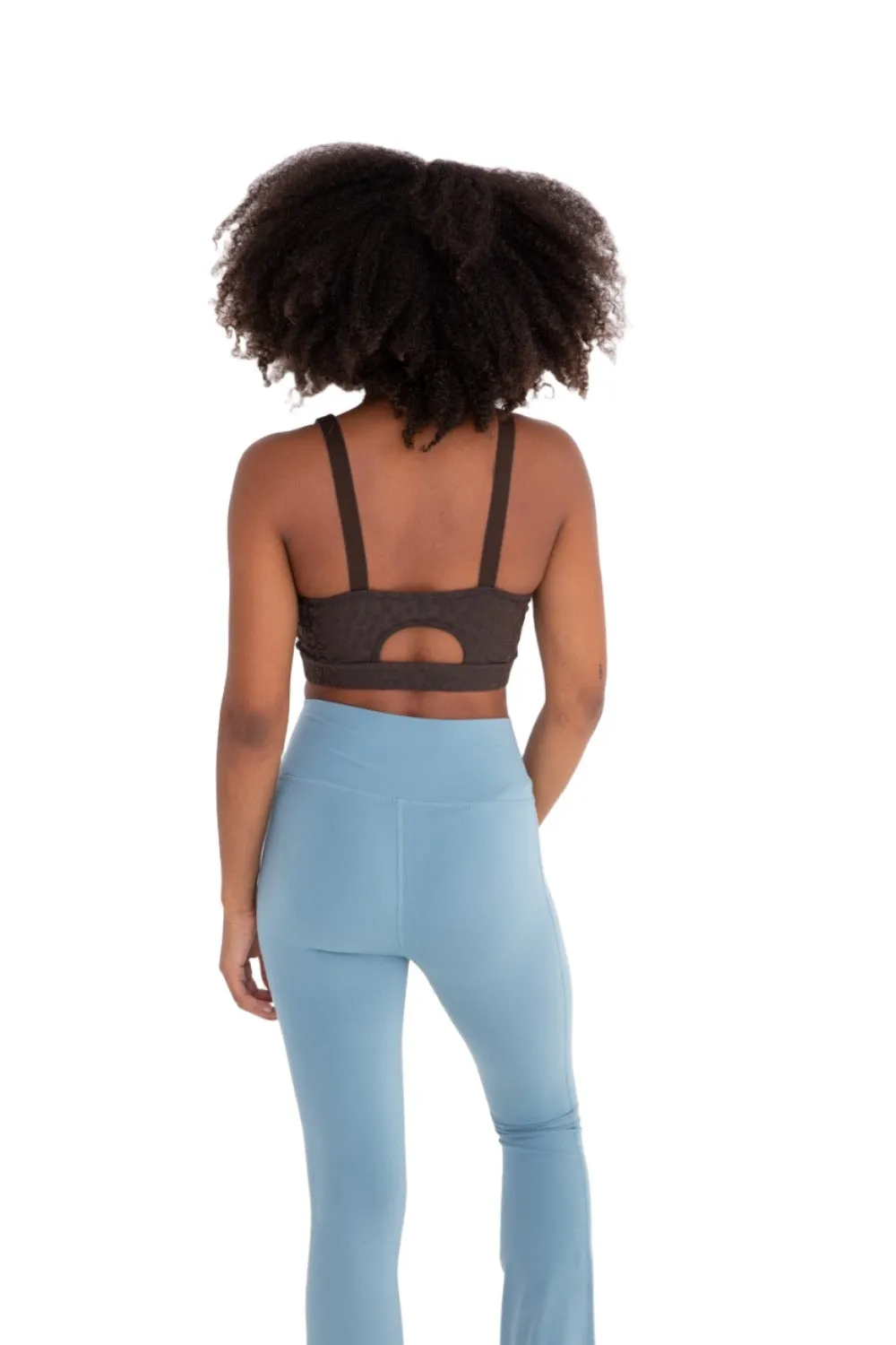 Mono B Leopard Jacquard TACTEL® Sports Bra AT8031