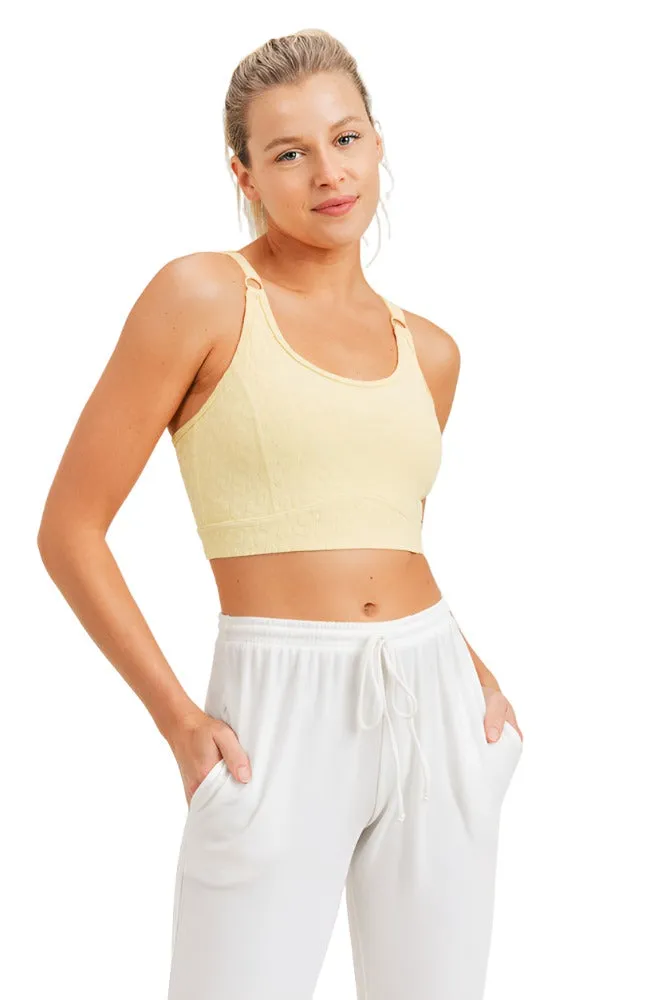 Mono B Leopard Jacquard TACTEL® Sports Bra AT8031
