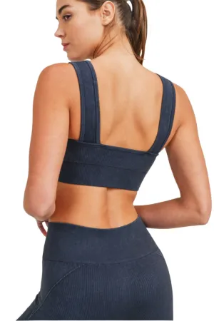 Mono B Rib Seamless Padded Sports Bra AT3034