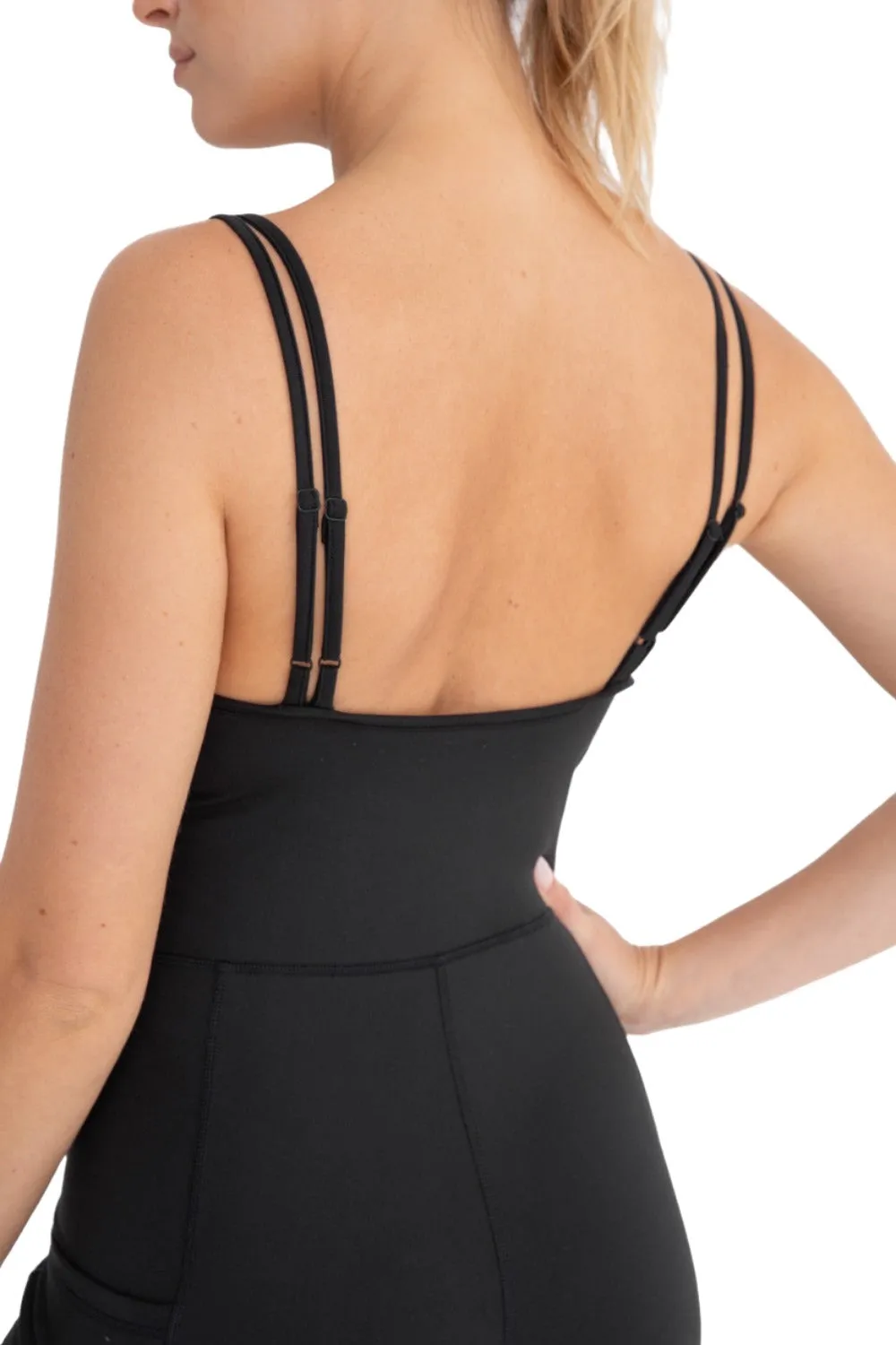 Mono B Sleeveless Full Length Unitard with Pockets AP-BR0939