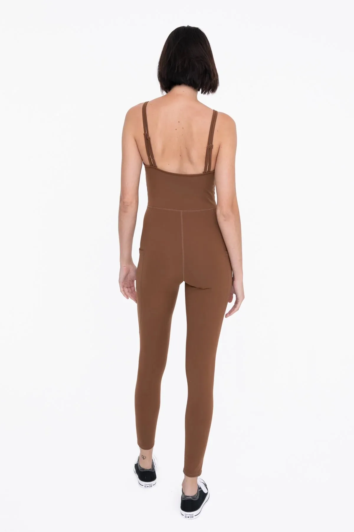 Mono B Sleeveless Full Length Unitard with Pockets AP-BR0939