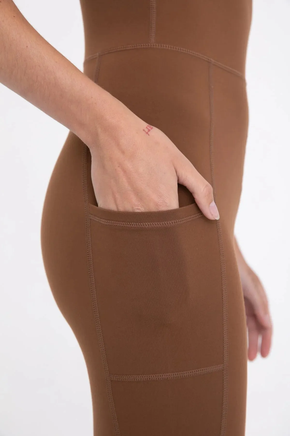 Mono B Sleeveless Full Length Unitard with Pockets AP-BR0939