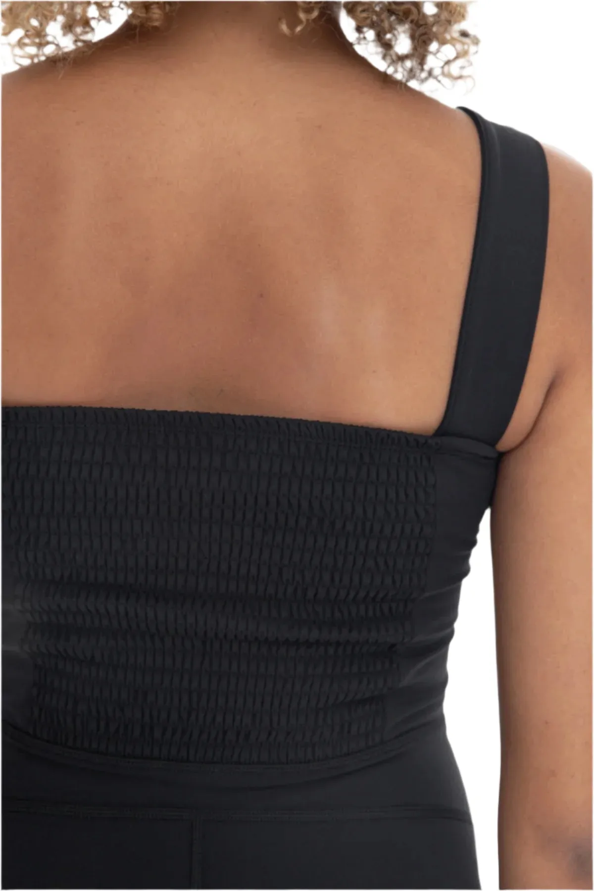Mono B Venice Paneled Waist Short Unitard AP6423