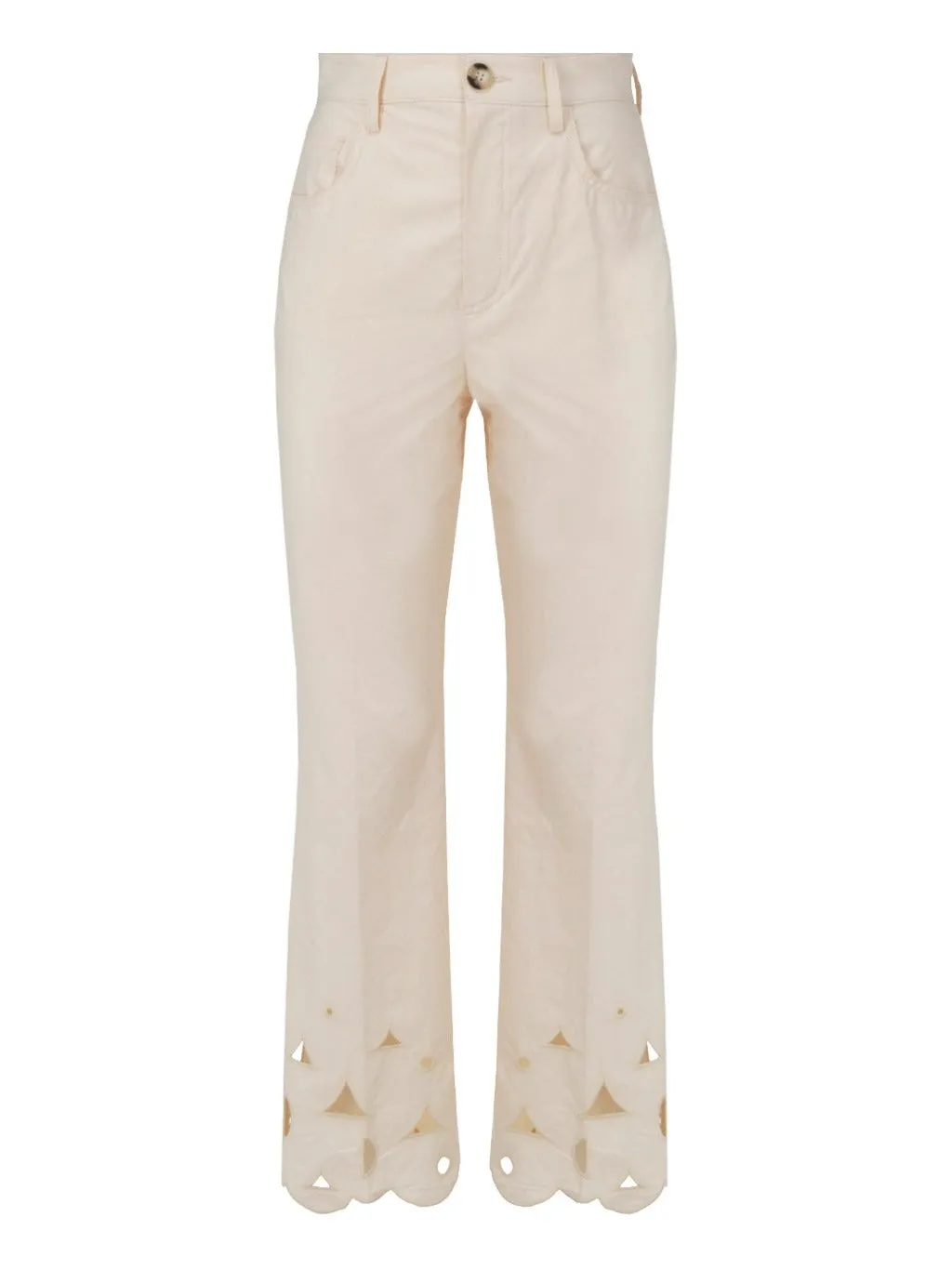 Nanushka Embroidered Detailed High Waist Flared Trousers