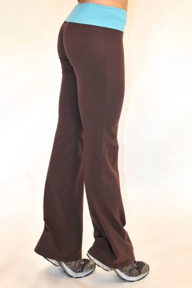 One Step Ahead Brushed Supplex Roll Down Contrast Waist Bootcut Pant 20121 RC