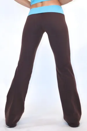 One Step Ahead Brushed Supplex Roll Down Contrast Waist Bootcut Pant 20121 RC