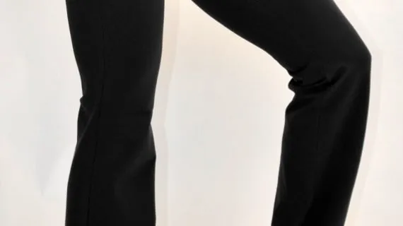 One Step Ahead Brushed Supplex Roll Down Contrast Waist Bootcut Pant 20121 RC