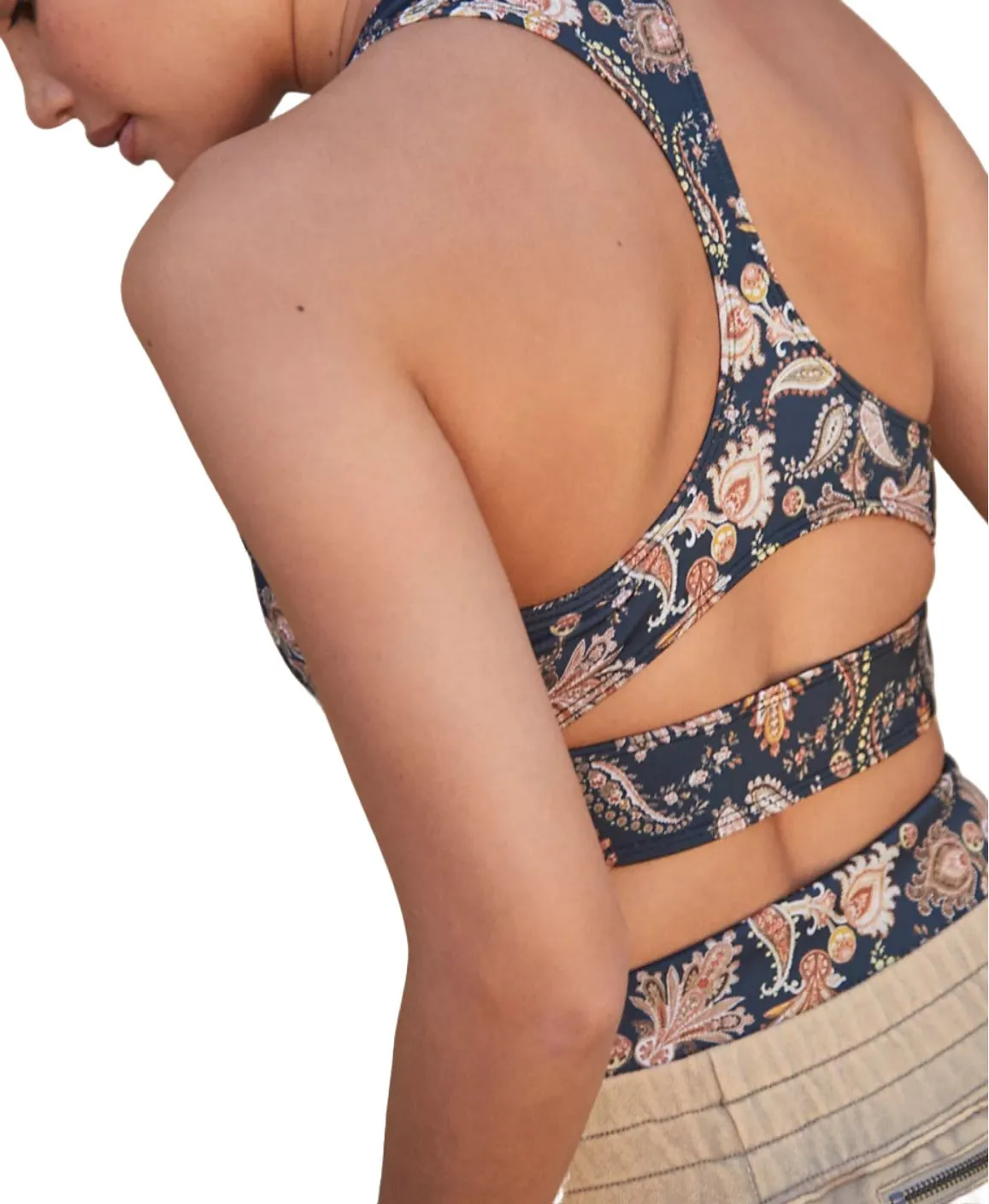 Onzie Peek-a-boo Racer Yoga Crop Top 3024
