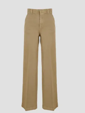 REDValentino High Waist Wide-Leg Gabardine Pants