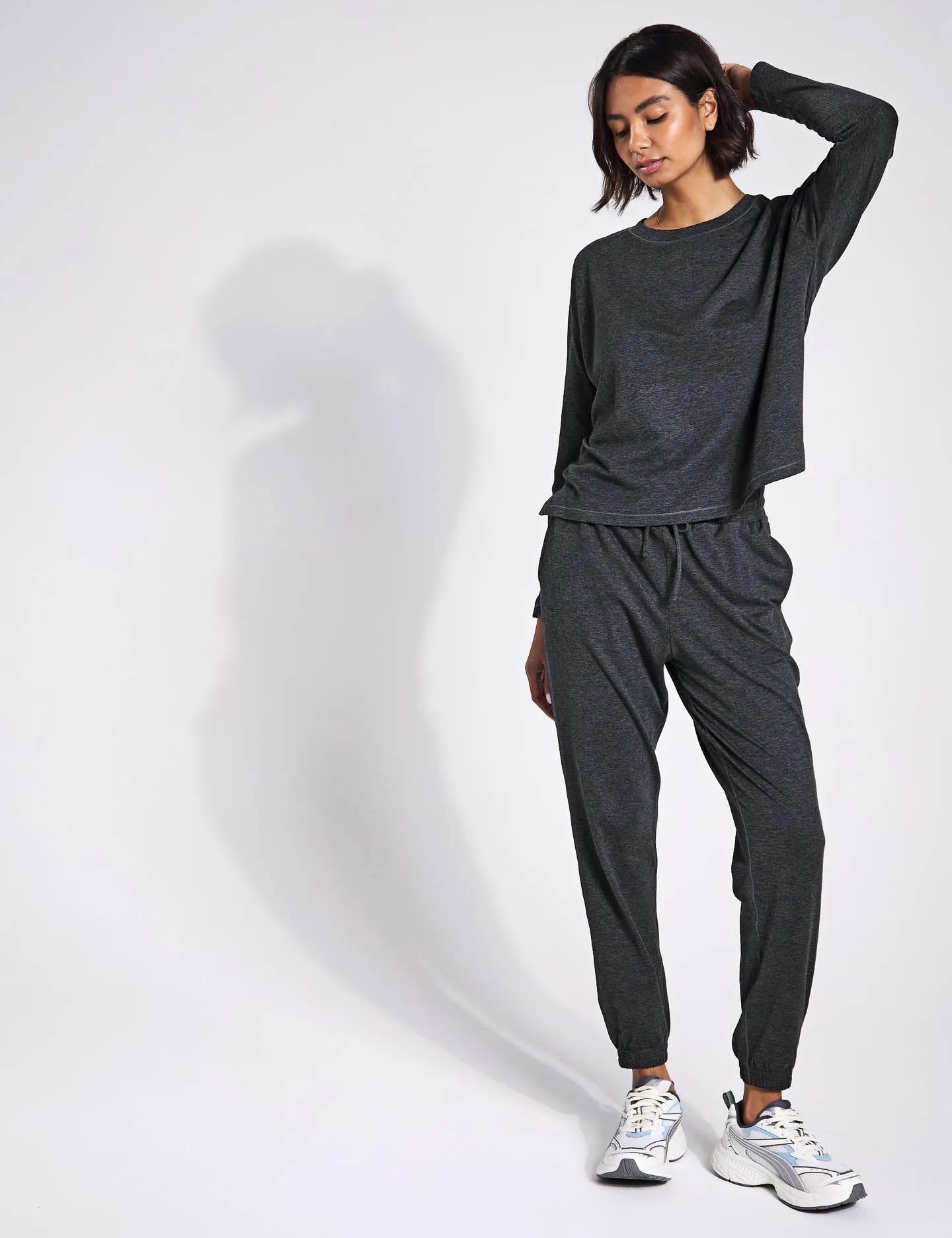 ReSet Long Sleeve Tee - Moon Heather