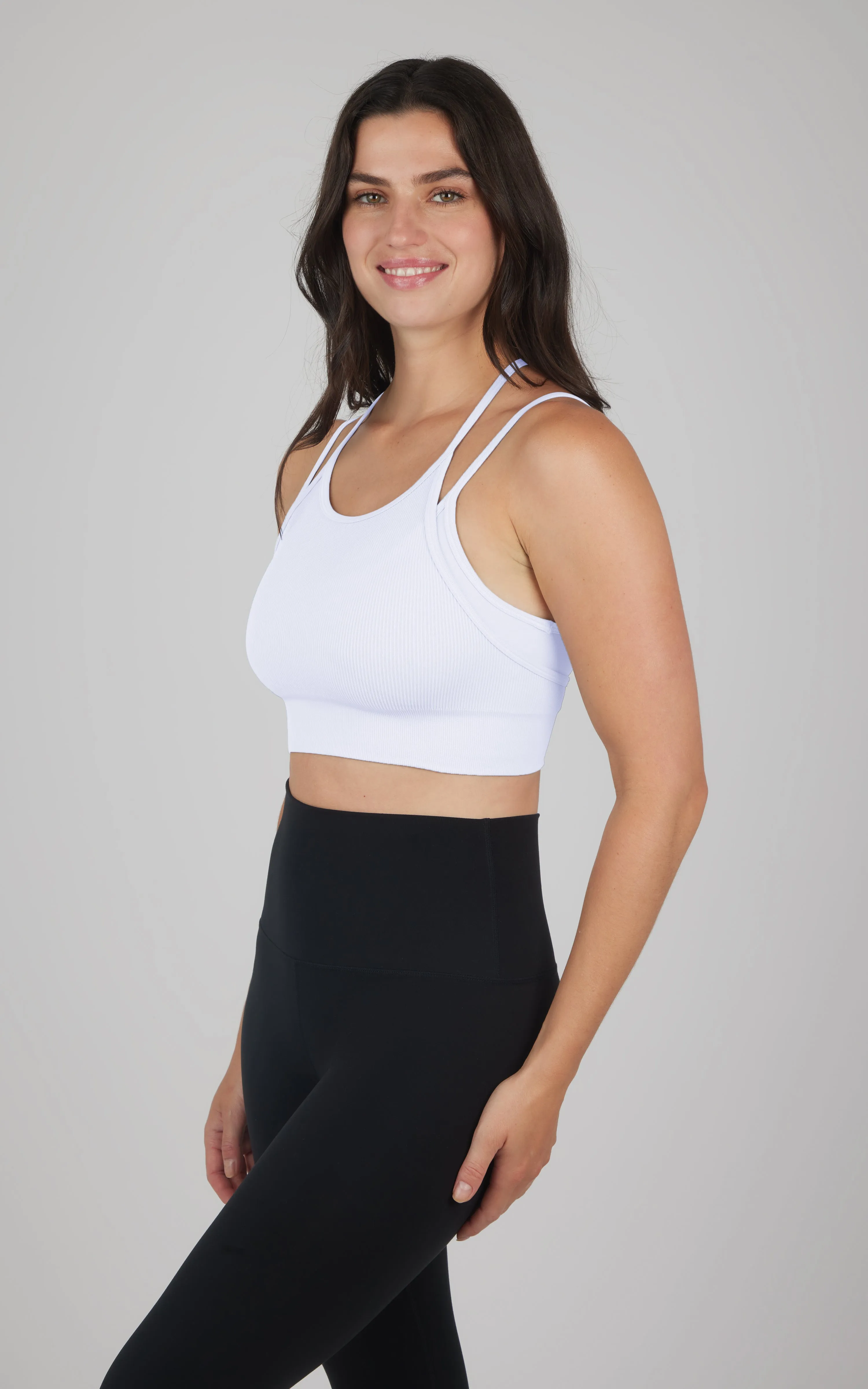 Ribbed Seamless Double Layer Bra