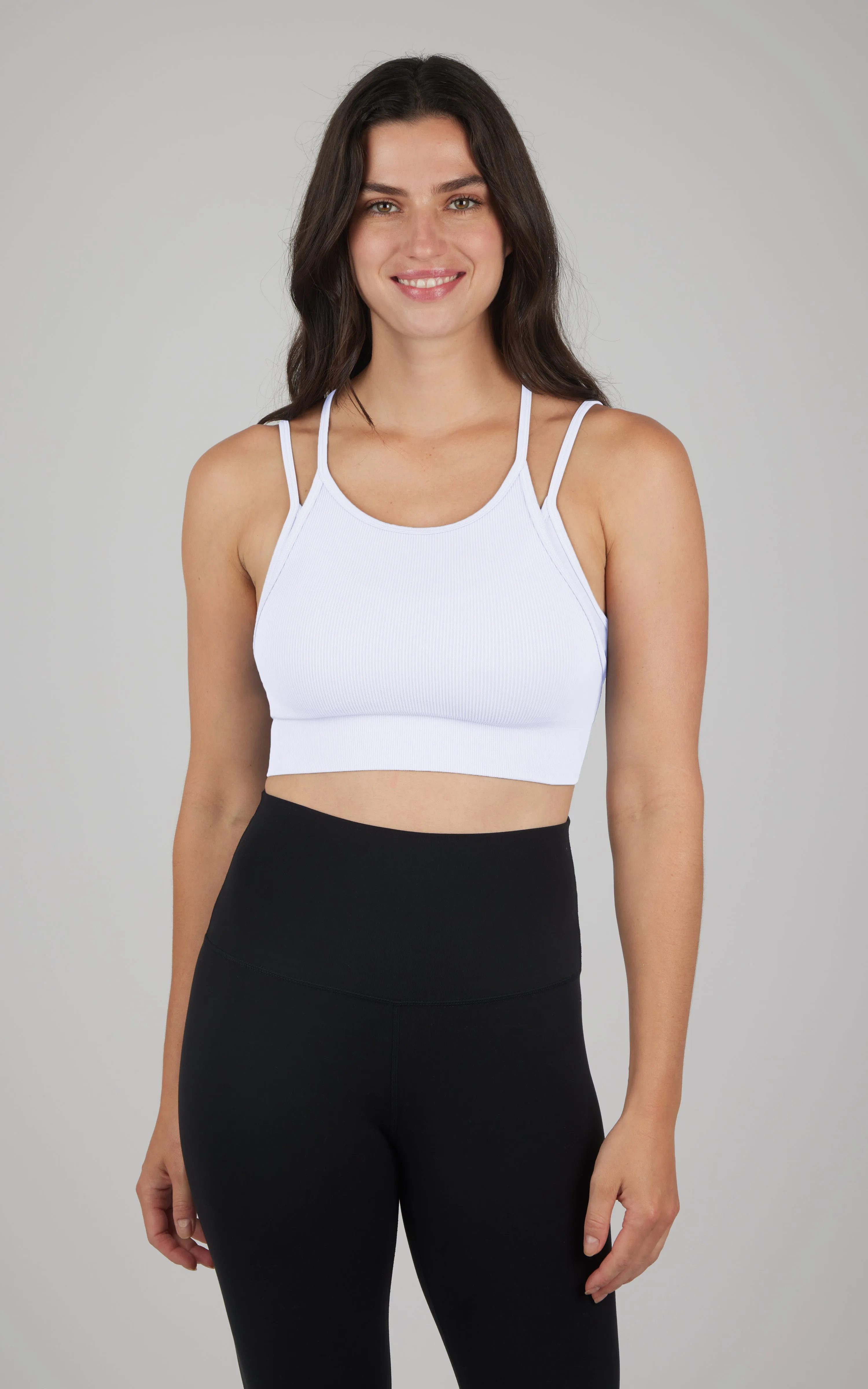 Ribbed Seamless Double Layer Bra