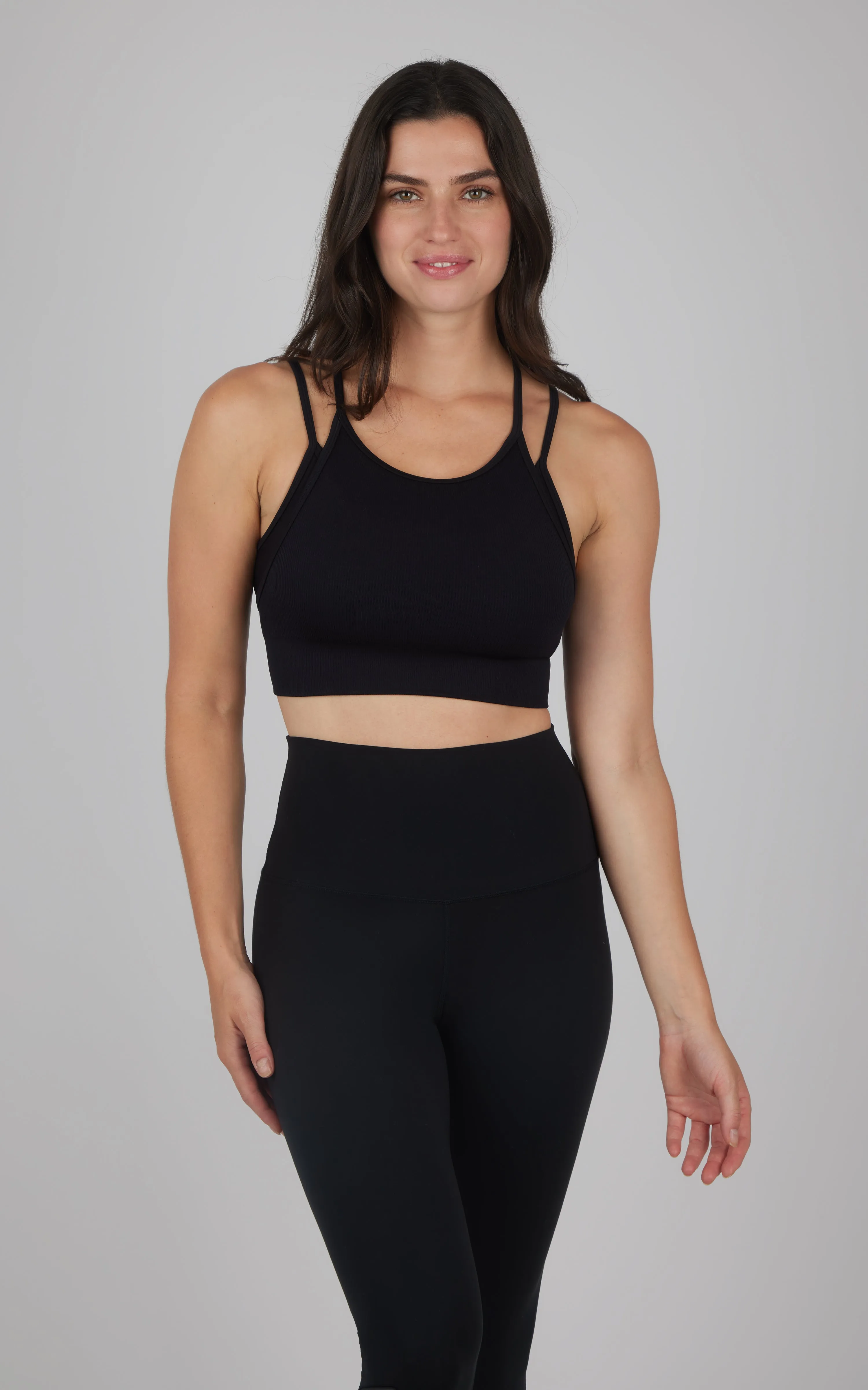 Ribbed Seamless Double Layer Bra
