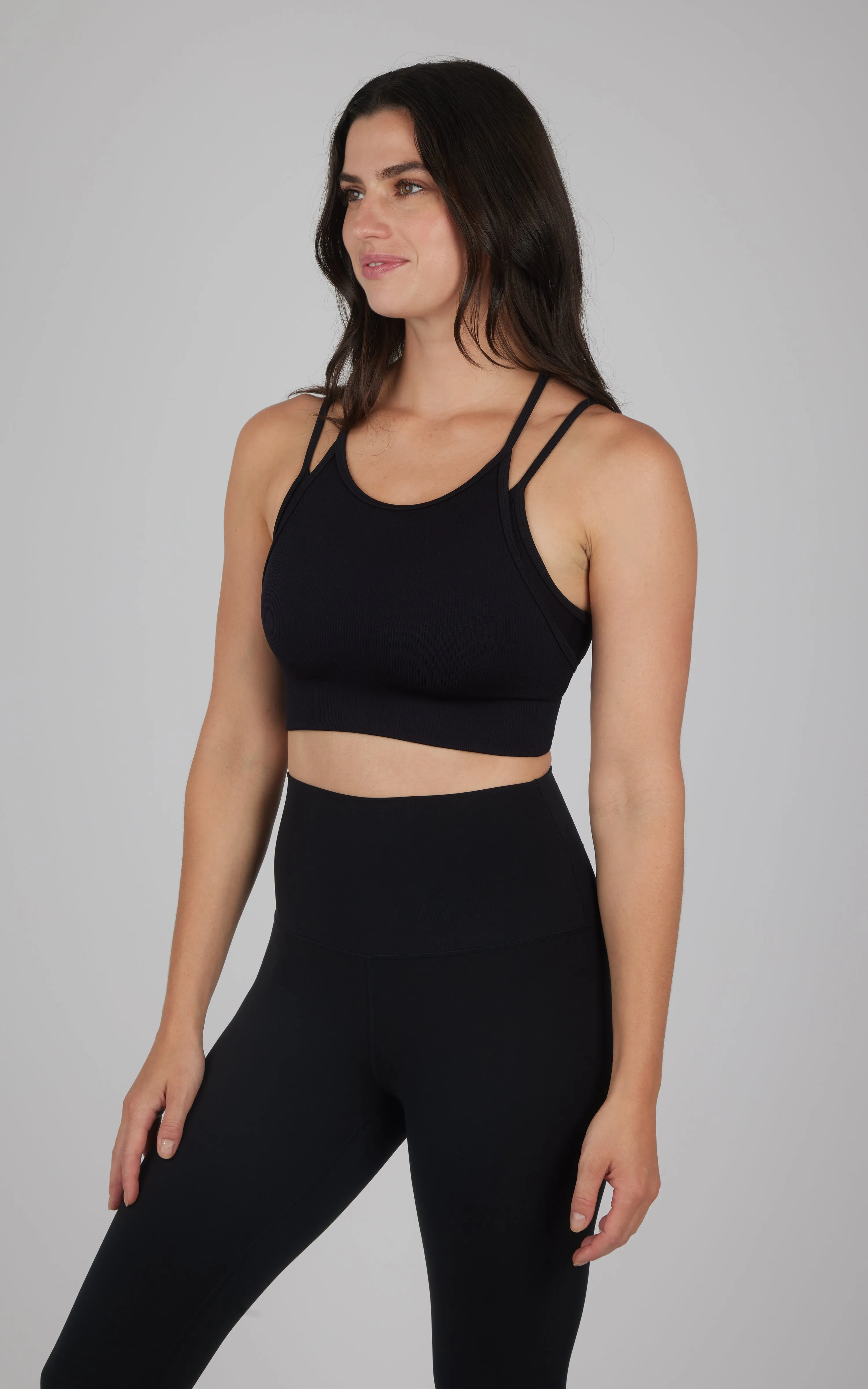 Ribbed Seamless Double Layer Bra