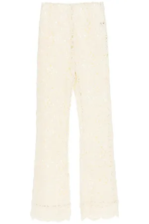 ROTATE Crochet High-Rise Wide Leg Pants