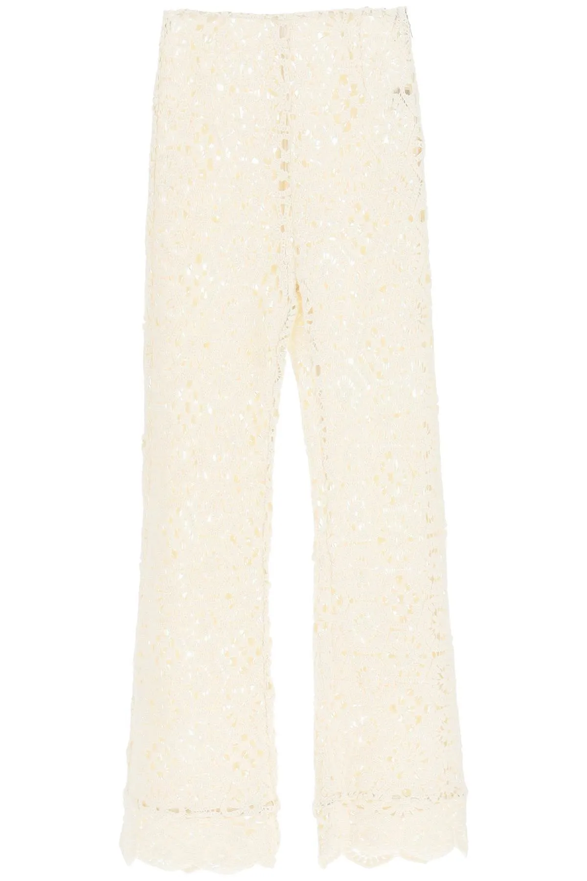 ROTATE Crochet High-Rise Wide Leg Pants