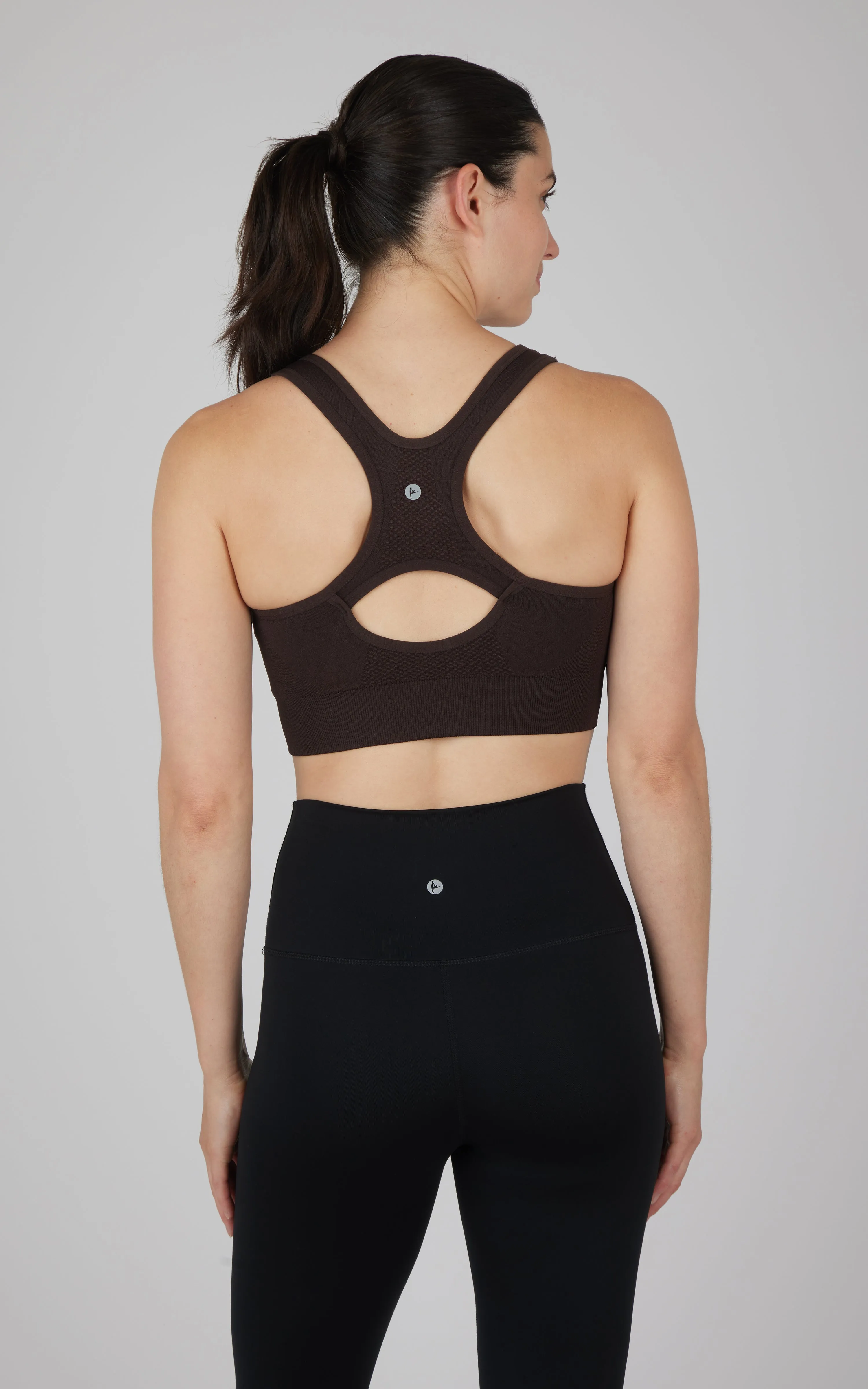 Seamless Front Zip Bra Top