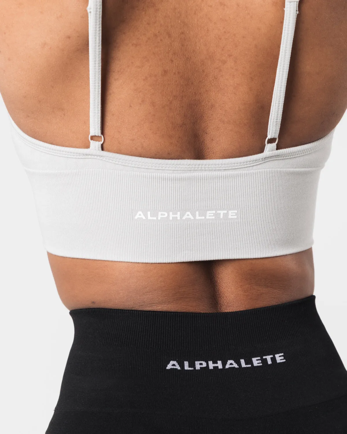 Seamless Ribbed Bra - Oyster Grey