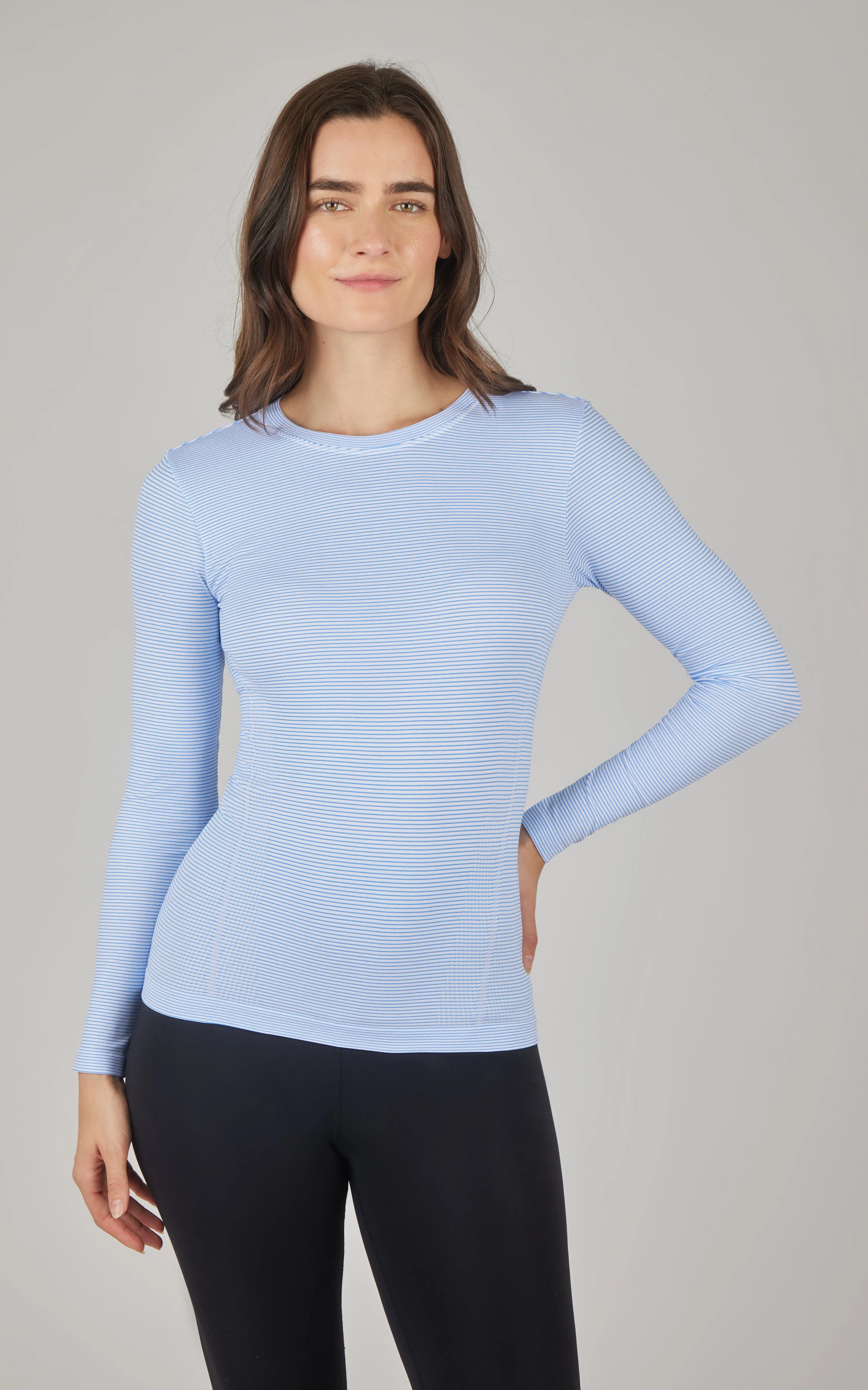 Seamless Stripe Long Sleeve Top
