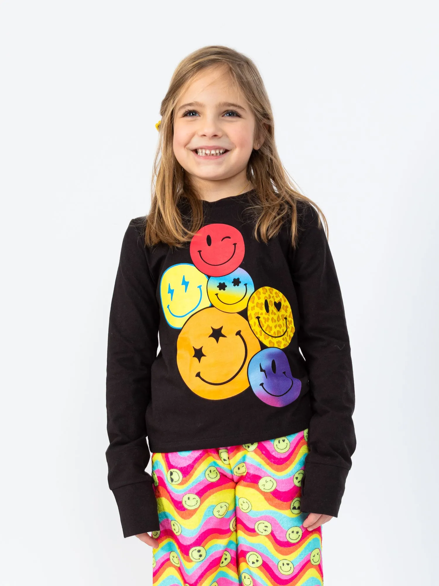 Smiley Faces Long Sleeve Top