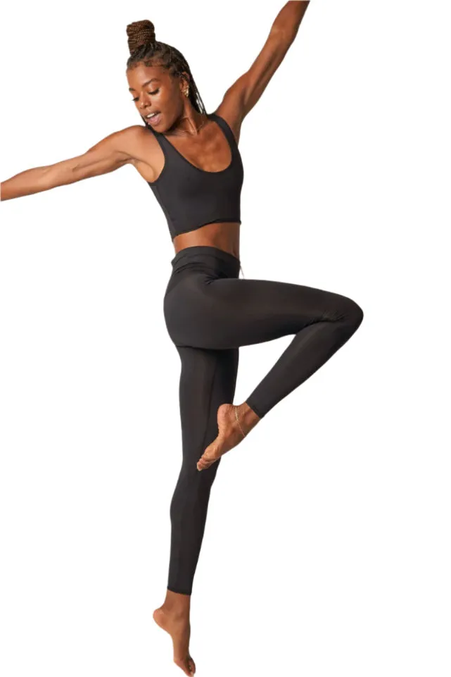 Solid Black Hot Yoga Pants