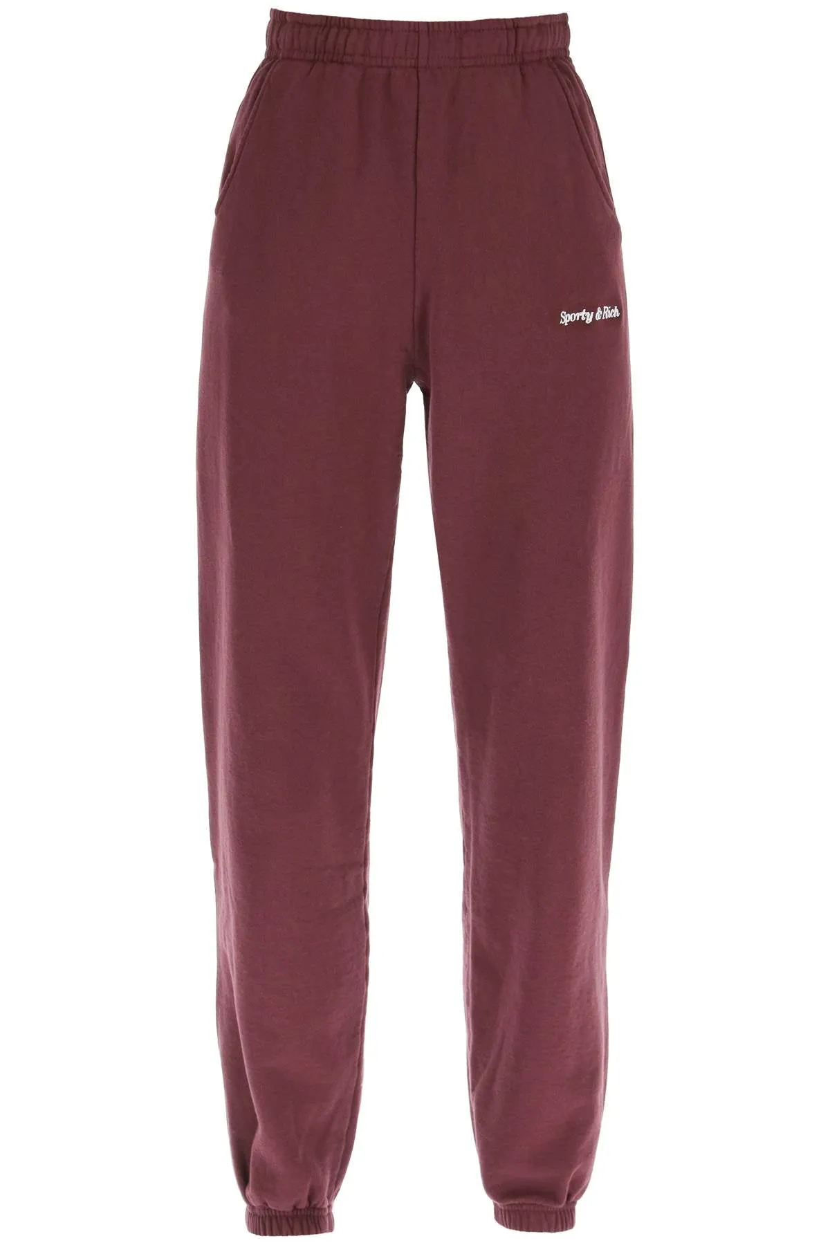 Sporty & Rich Logo Embroidered Elasticated Waist Sweatpants
