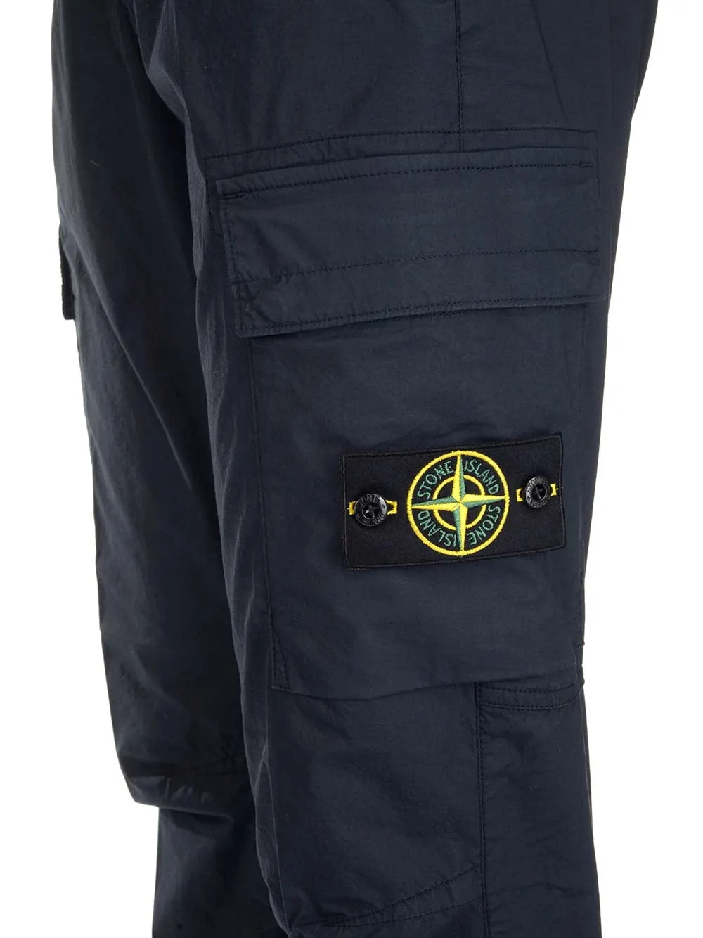 Stone Island Logo Patch High Waist Cargo Pants