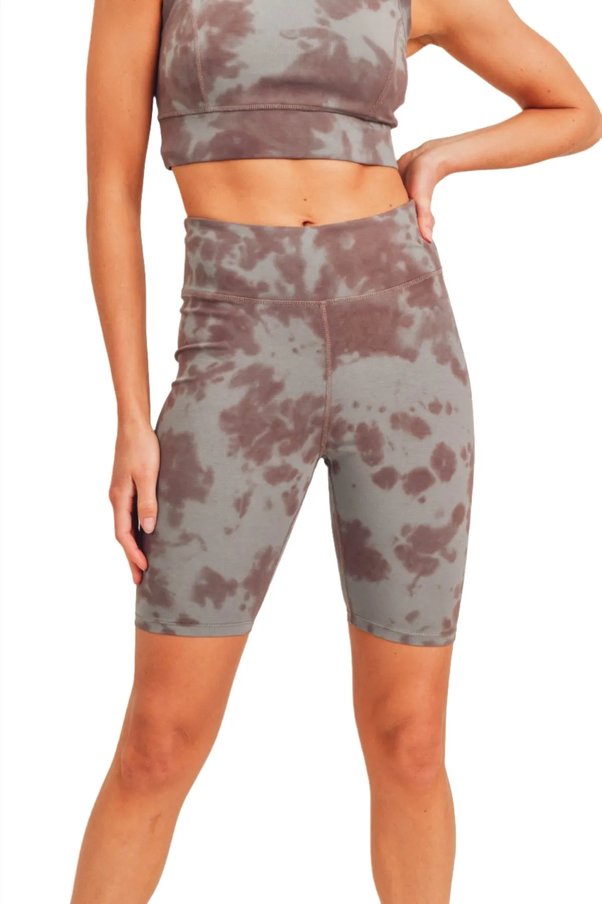Tie-Dye Cotton Highwaist Bermuda Shorts APH2790