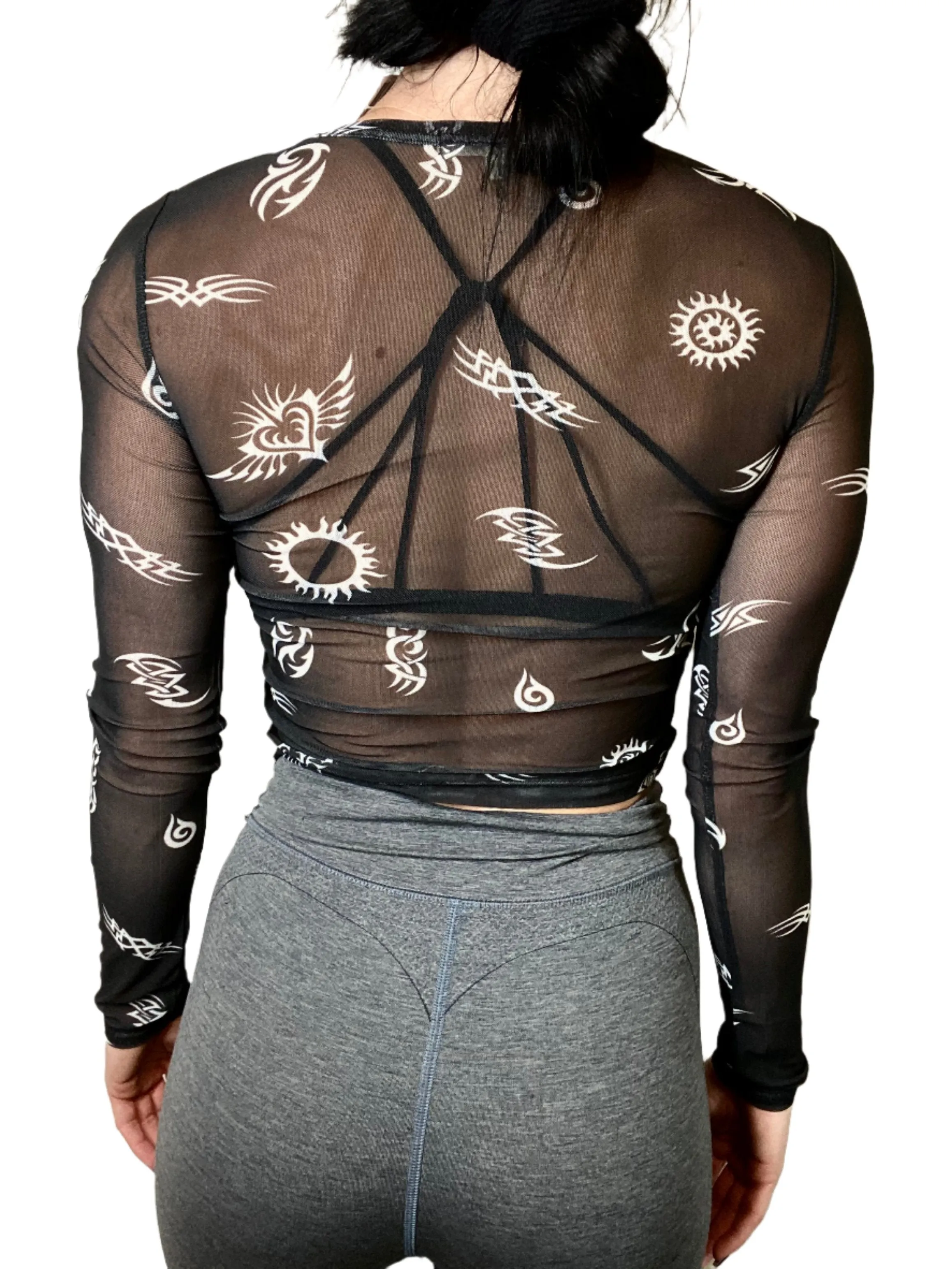TMD Sheer Long Sleeve Mesh Top