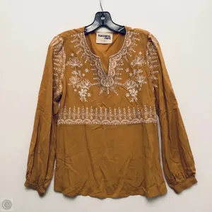 Top Long Sleeve By Savanna Jane In Yellow, Size: S