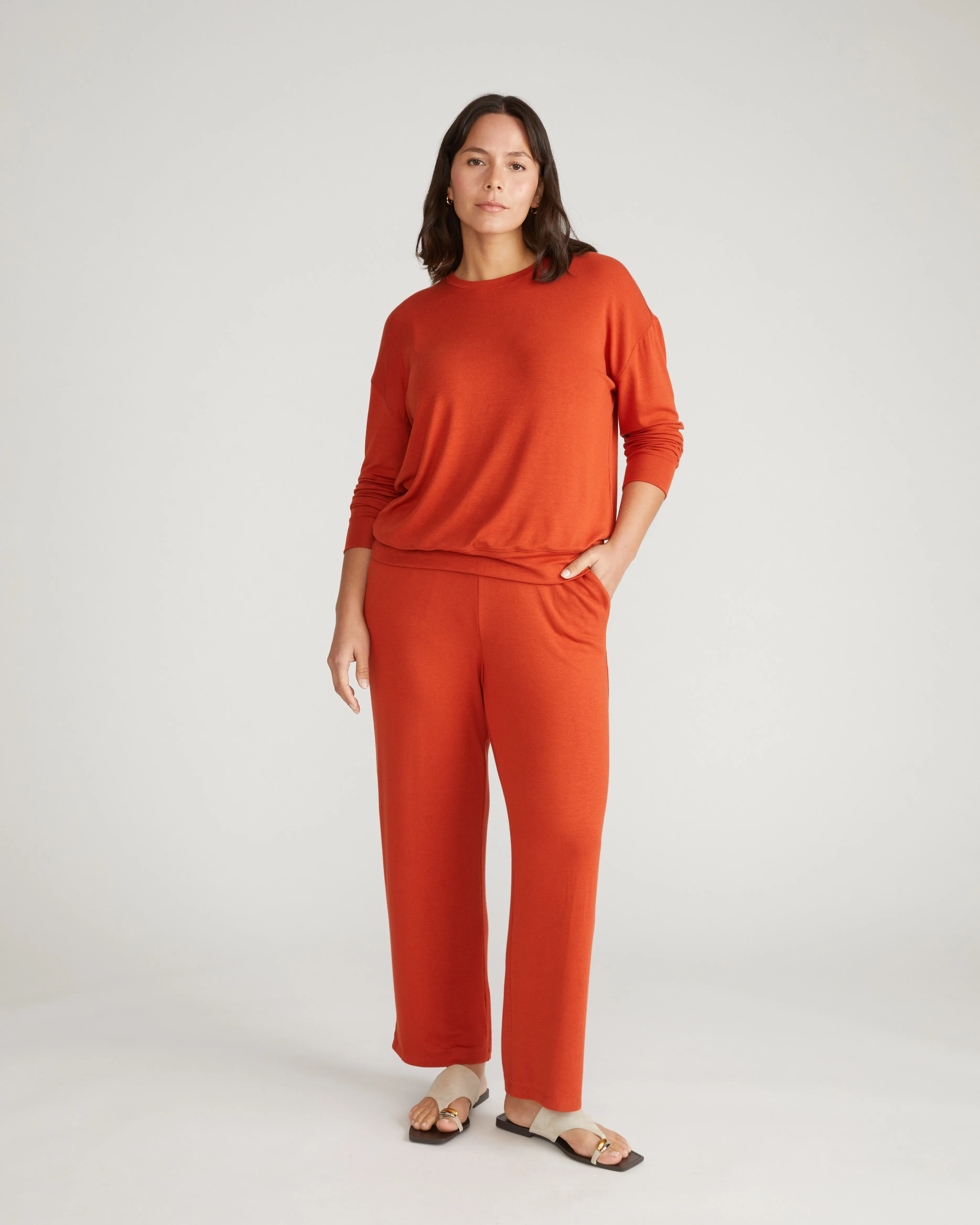 TravelKnit Sweatshirt - Warm Russet