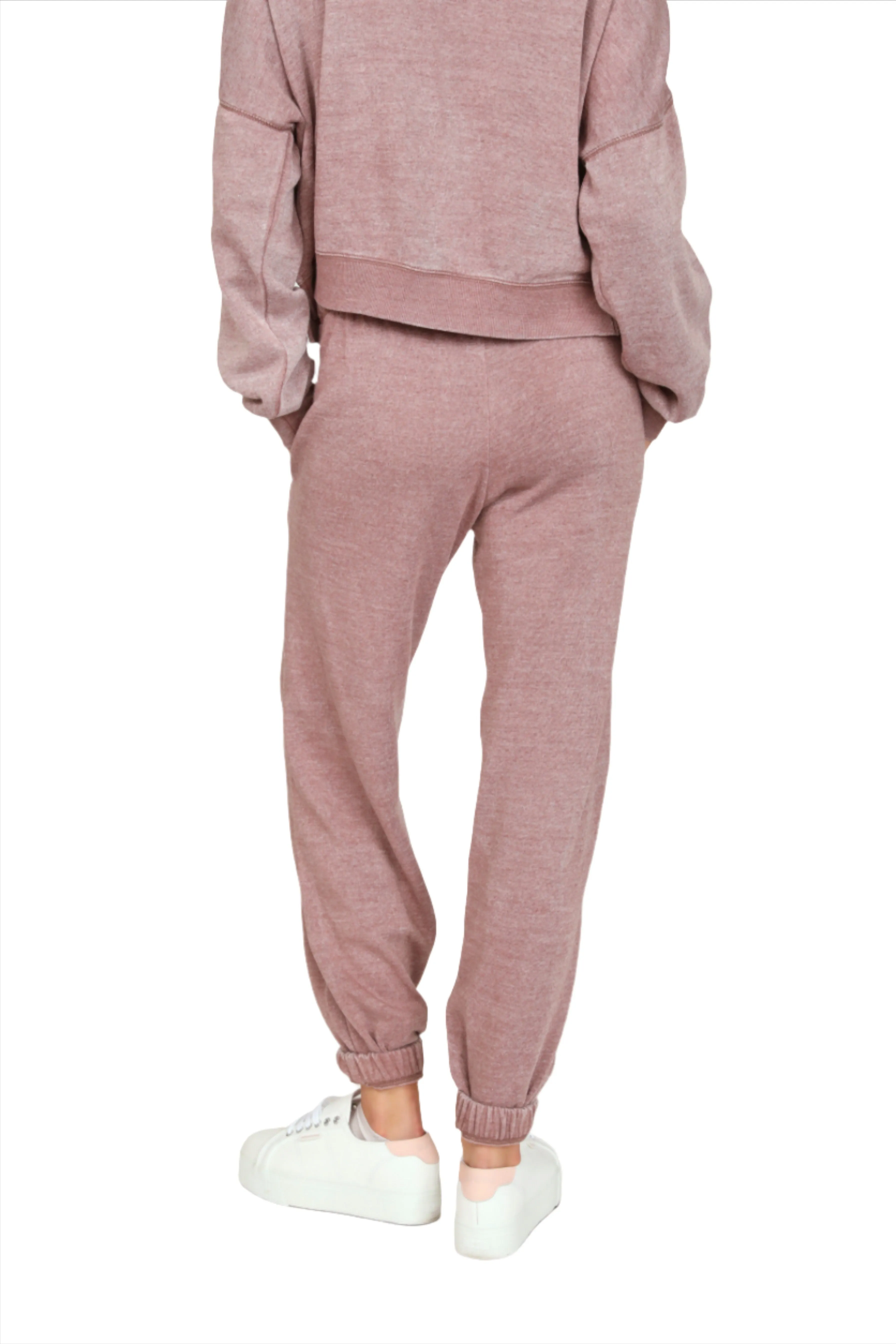 Vintage Havana Burnout High Waisted Jogger VH9900 Elderberry