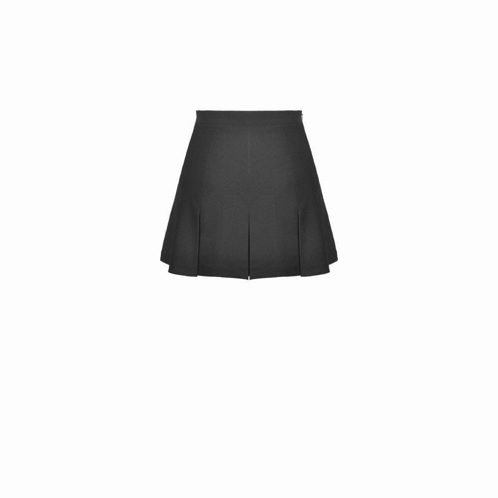 Women's Gothic Pleated Skirts With Belt