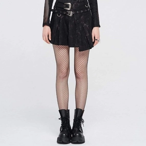 Women's Gothic Snakeskin Irregular Skirts With Belt